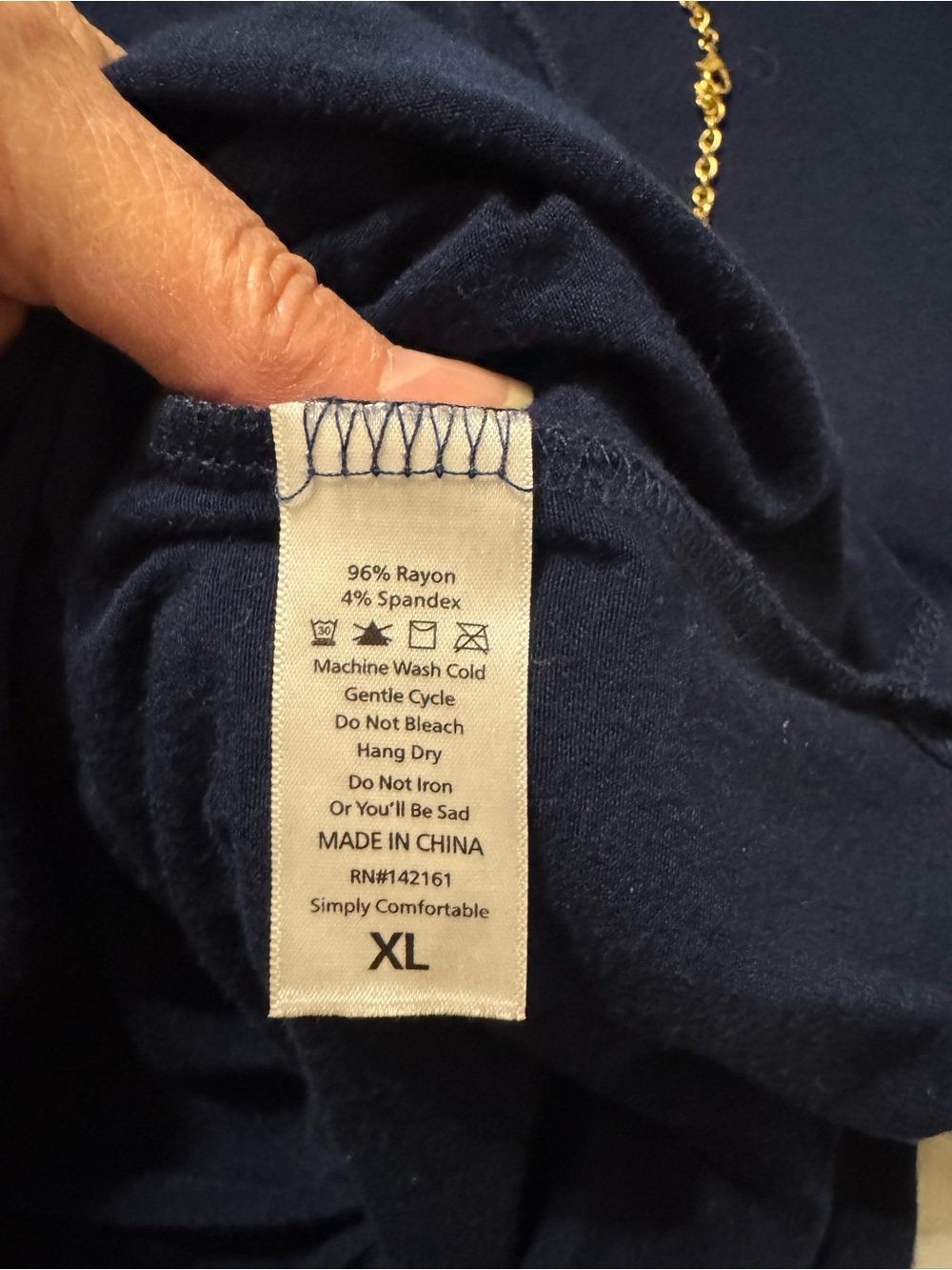 Short Sleeve, Long, Maxi Length LuLaRoe NAVY dress - Picture 3 of 3
